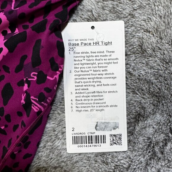 NWT Base Pase High Rise Tights 25" Sz 2 - Picture 5 of 7